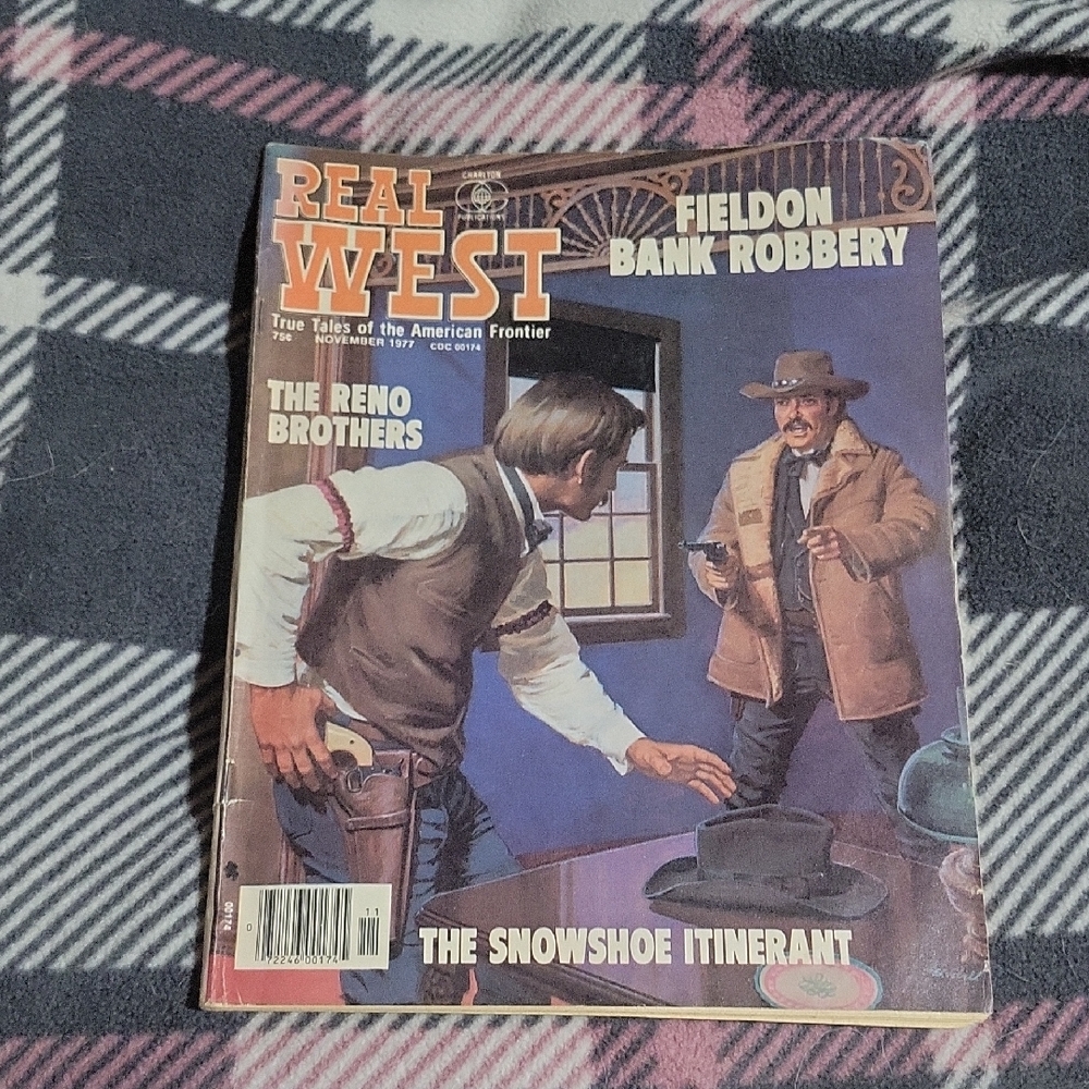 Real West Magazine - Fieldon Bank Robbery Cover~1977